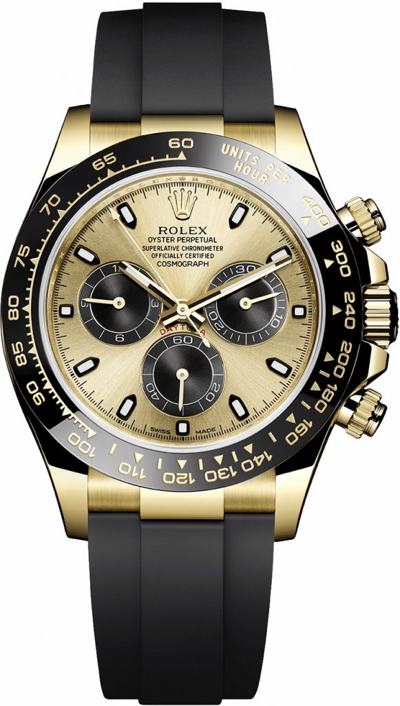 For the perfect combination of black and yellow gold, this replica Rolex watch catches a lot of attention.